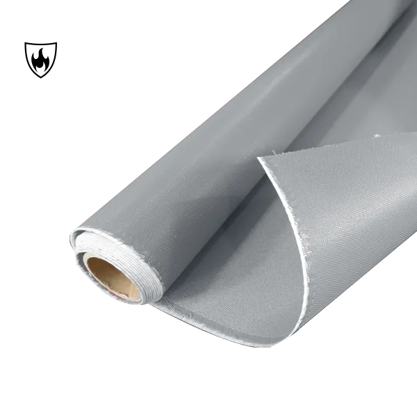 Tessuto in fibra di vetro rivestito di silicone grigio del peso di 1120gsm