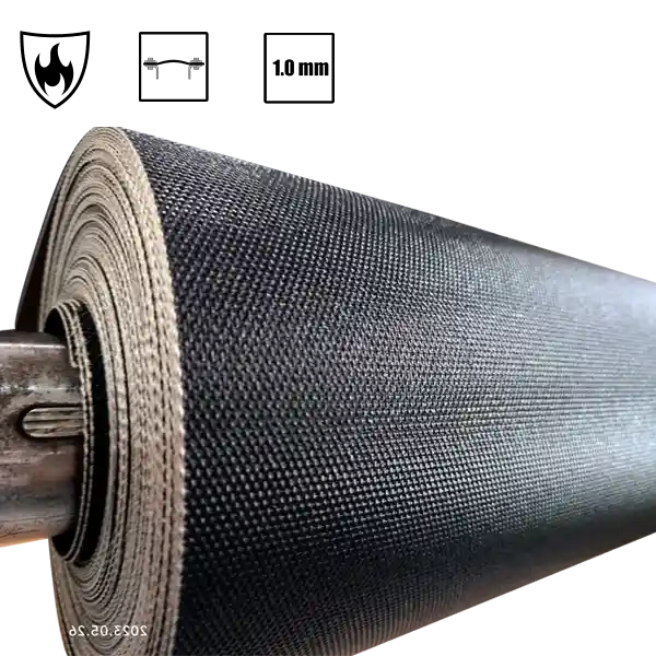 1,0 mm zwart PTFE bekleed glasvezel weefsel voor uitbreiding stof Joint