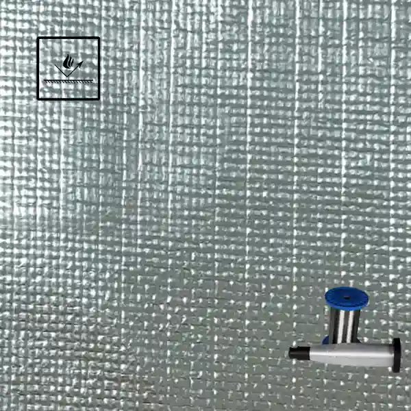 1.45mm 1350gsm のアルミ ホイルによって薄板にされるガラス繊維 S.S ワイヤー生地