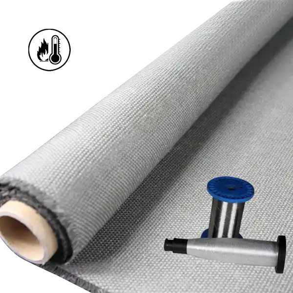 1250 gsm 1,4 mm met calciumsilicaat gecoate vezelstof met S.S.-draad versterkt