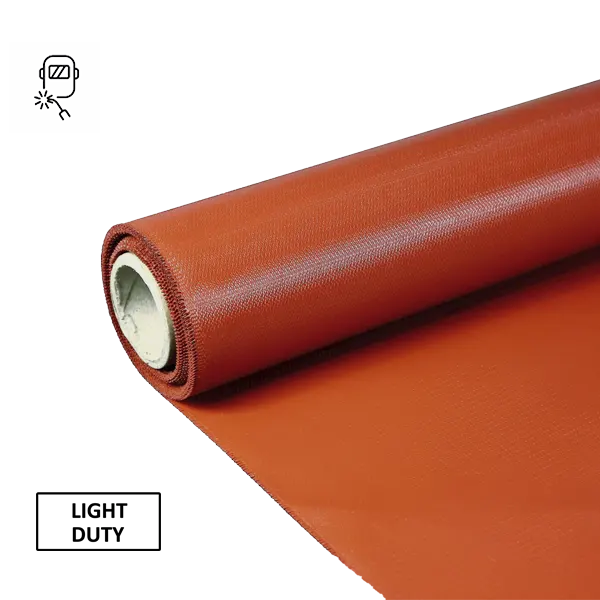 17oz 赤いシリコーンの上塗を施してあるガラス繊維の溶接毛布ロール