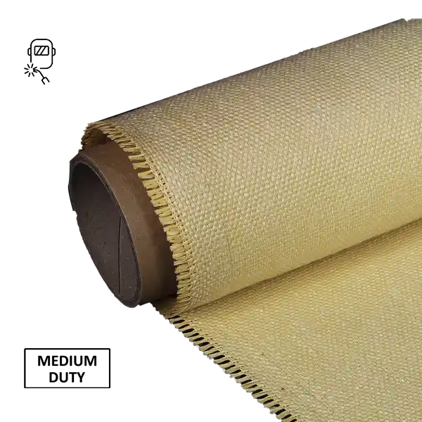 30oz 黄色いアクリルは両側のガラス繊維の溶接毛布の生地ロールに塗りました