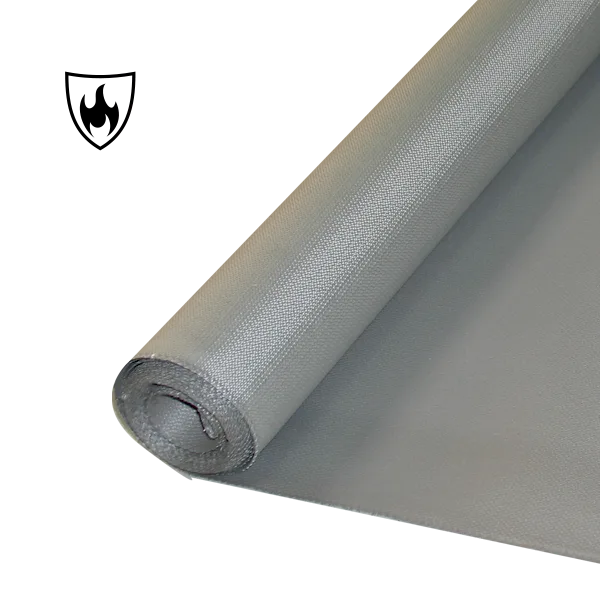 ผ้าใยแก้วเคลือบซิลิโคนสีเทา 360gsm สำหรับหุ้มฉนวนกันความร้อน