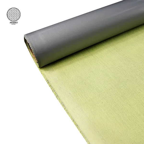 490gsm 灰色のシリコーンの 1 つの側面はアラミドの生地 01 に塗りました