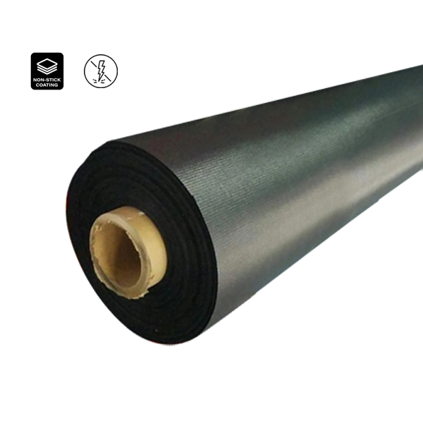610 gsm antistatische zwarte PTFE beide zijden gecoat glasvezelweefsel