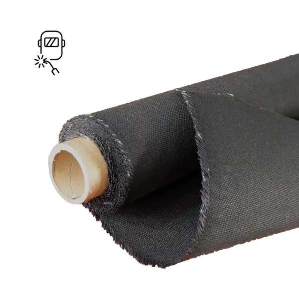 Zwarte acryl gecoat M20 glasvezel stof voor lassen deken