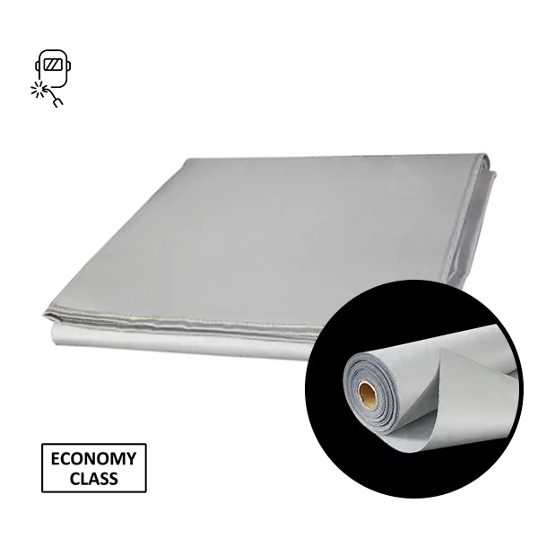 灰色 460gsm PU 上塗を施してある 1 つの側面のガラス繊維の溶接 BlanketGrey 460gsm PU 上塗を施してある 1 つの側面のガラス繊維の溶接毛布
