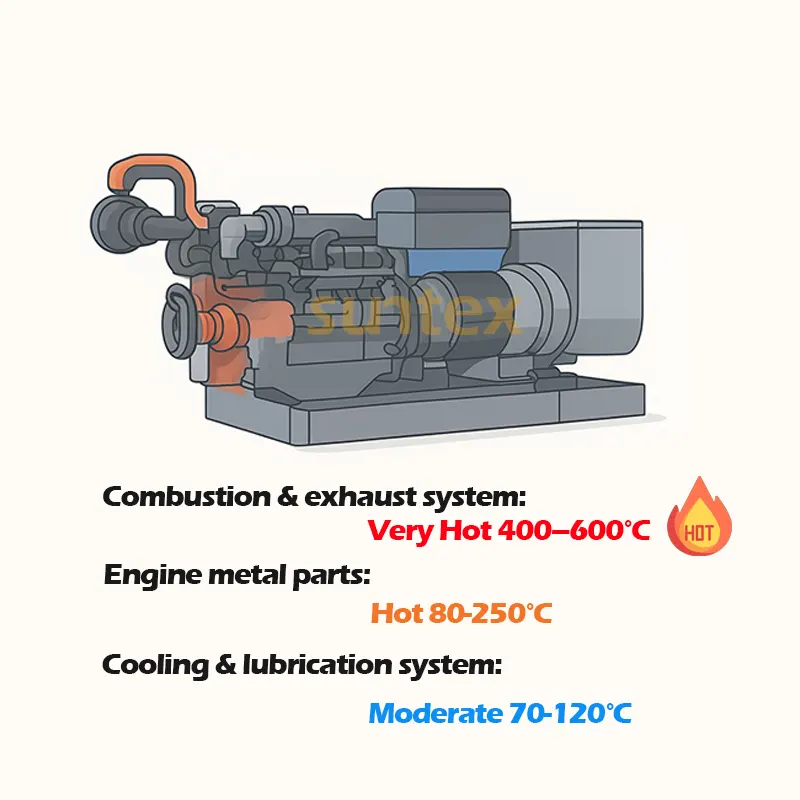 Temperatura dei generatori diesel